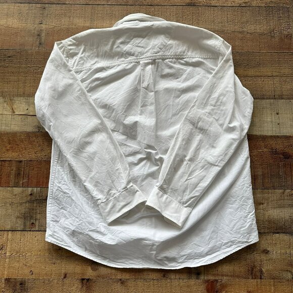 Cinch Men's Size Medium White Long Sleeve Button Up Shirt 100% Cotton - Picture 13 of 13